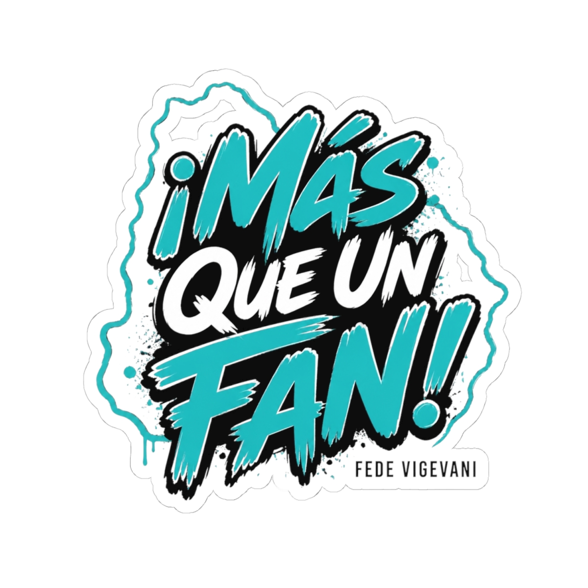 Fede Vigevani "¡Más Que Un Fan!" Sticker - alternate angle 2, merchandise