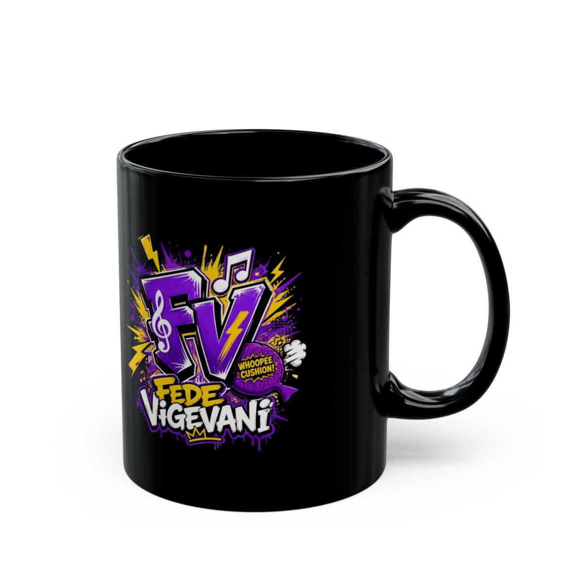 Fede Vigevani Black Mug - Official mugs merchandise