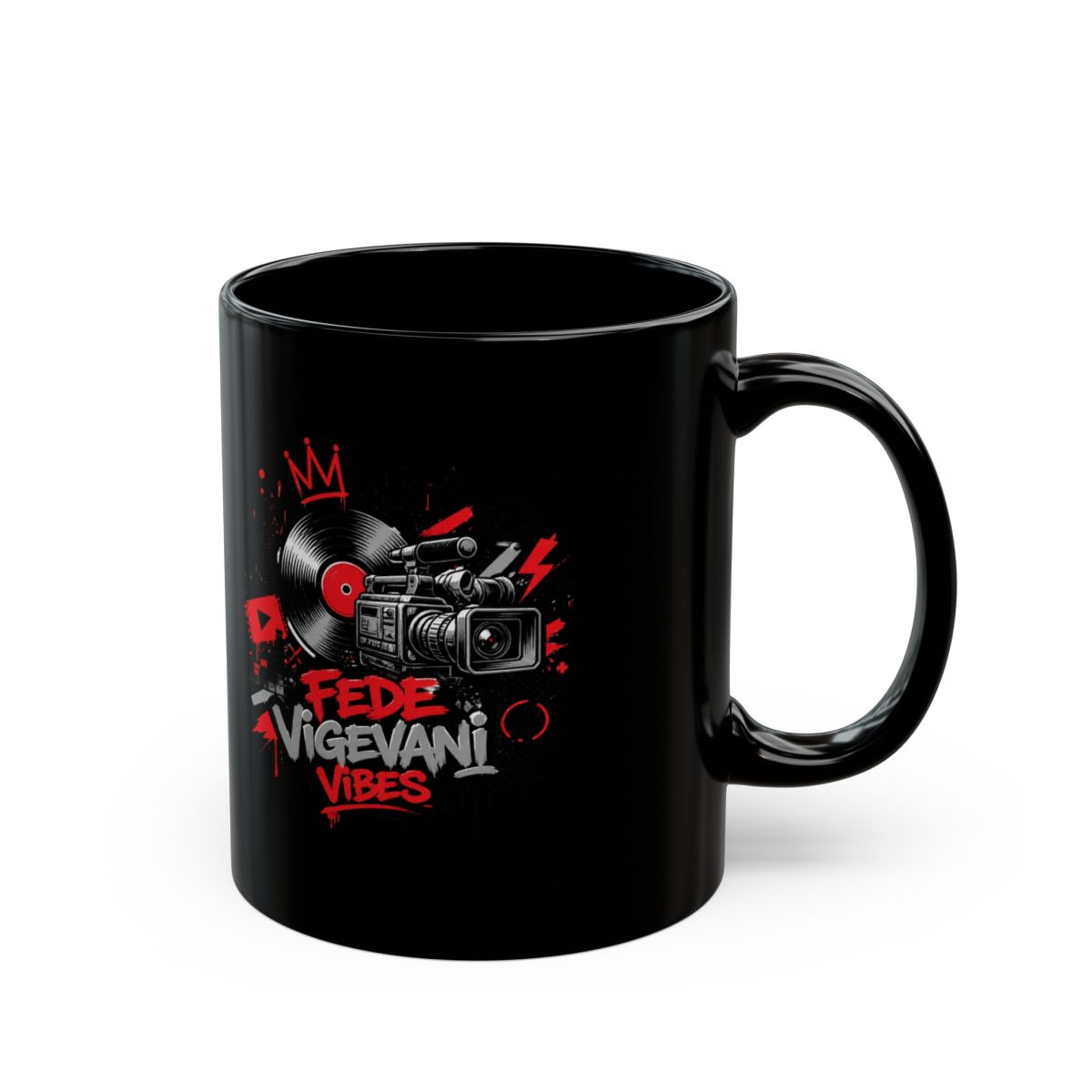 Fede Vigevani "Fede Vigevani Vibes" Black Mug - Official mugs merchandise