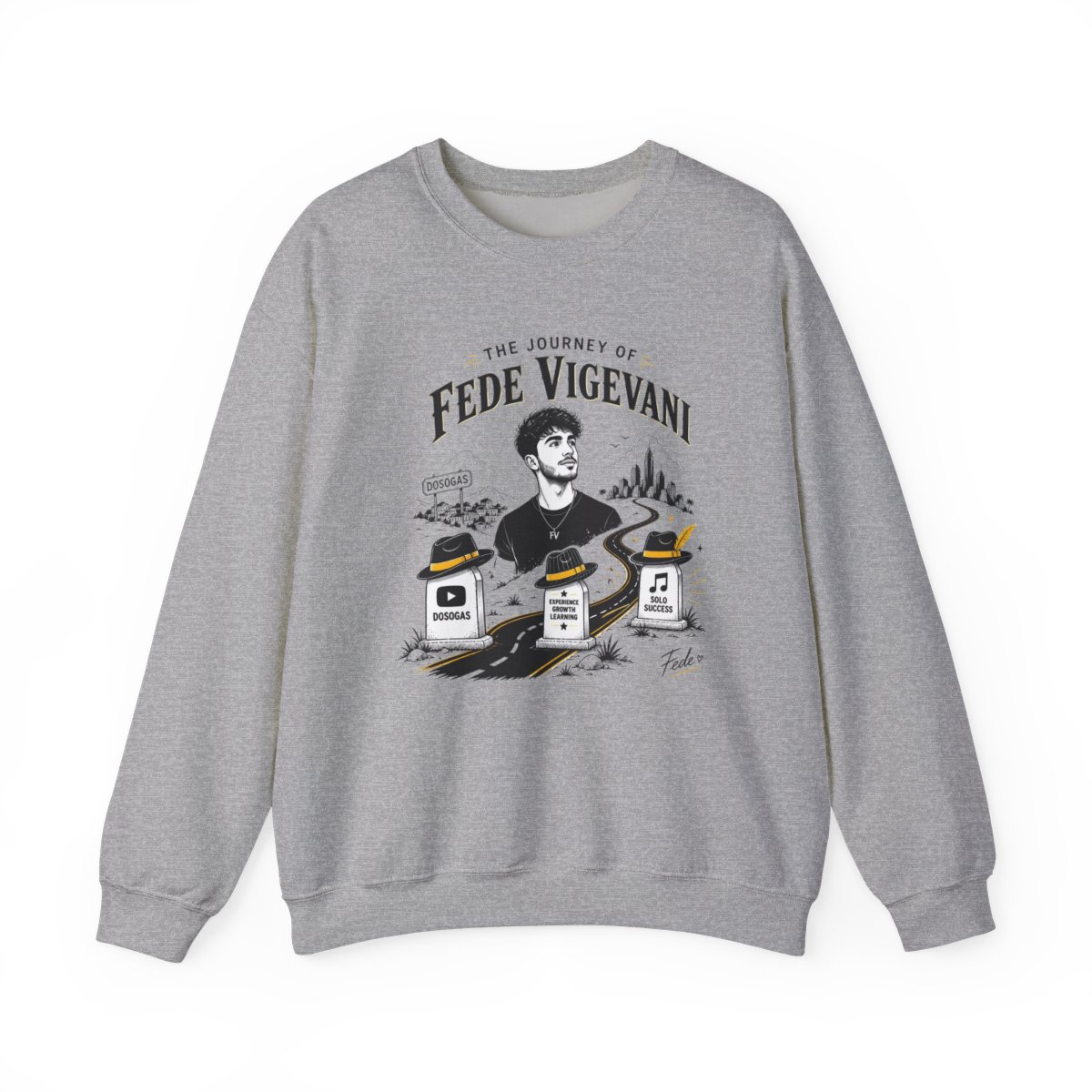 Fede Vigevani "The Journey of Fede Vigevani" Crewneck - Official sweatshirts merchandise