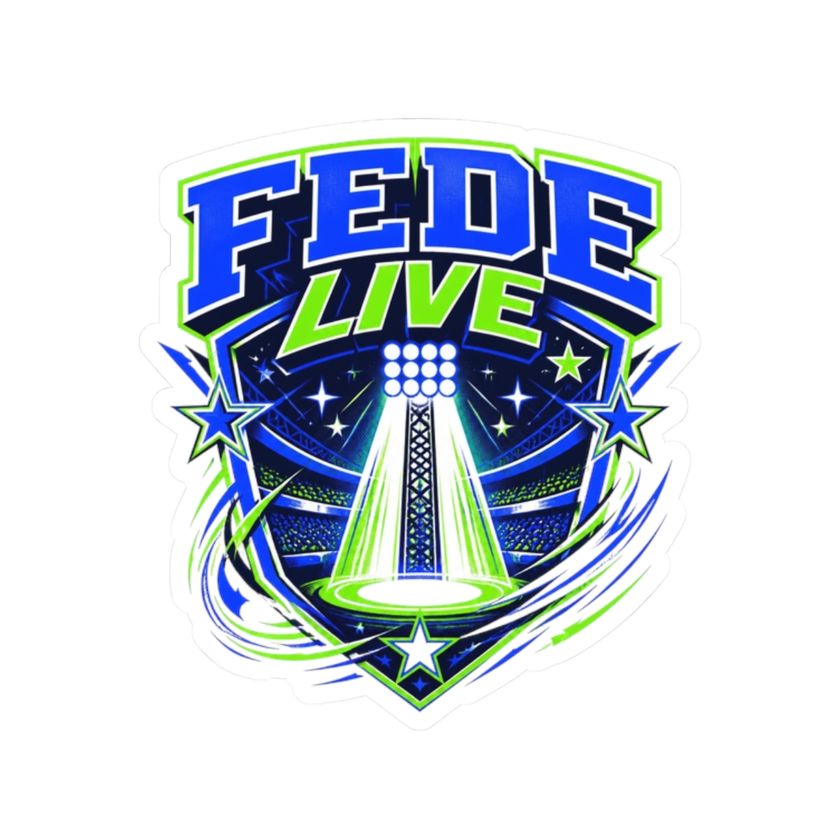 Fede Vigevani "Fede Live" Sticker - Official stickers merchandise