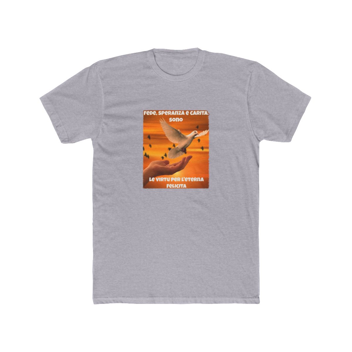 Fede, speranza e carita, sono le virtu per l'eterna felicita Long Sleeve T Shirt | Fede Vigevani - alternate angle 5, merchandise