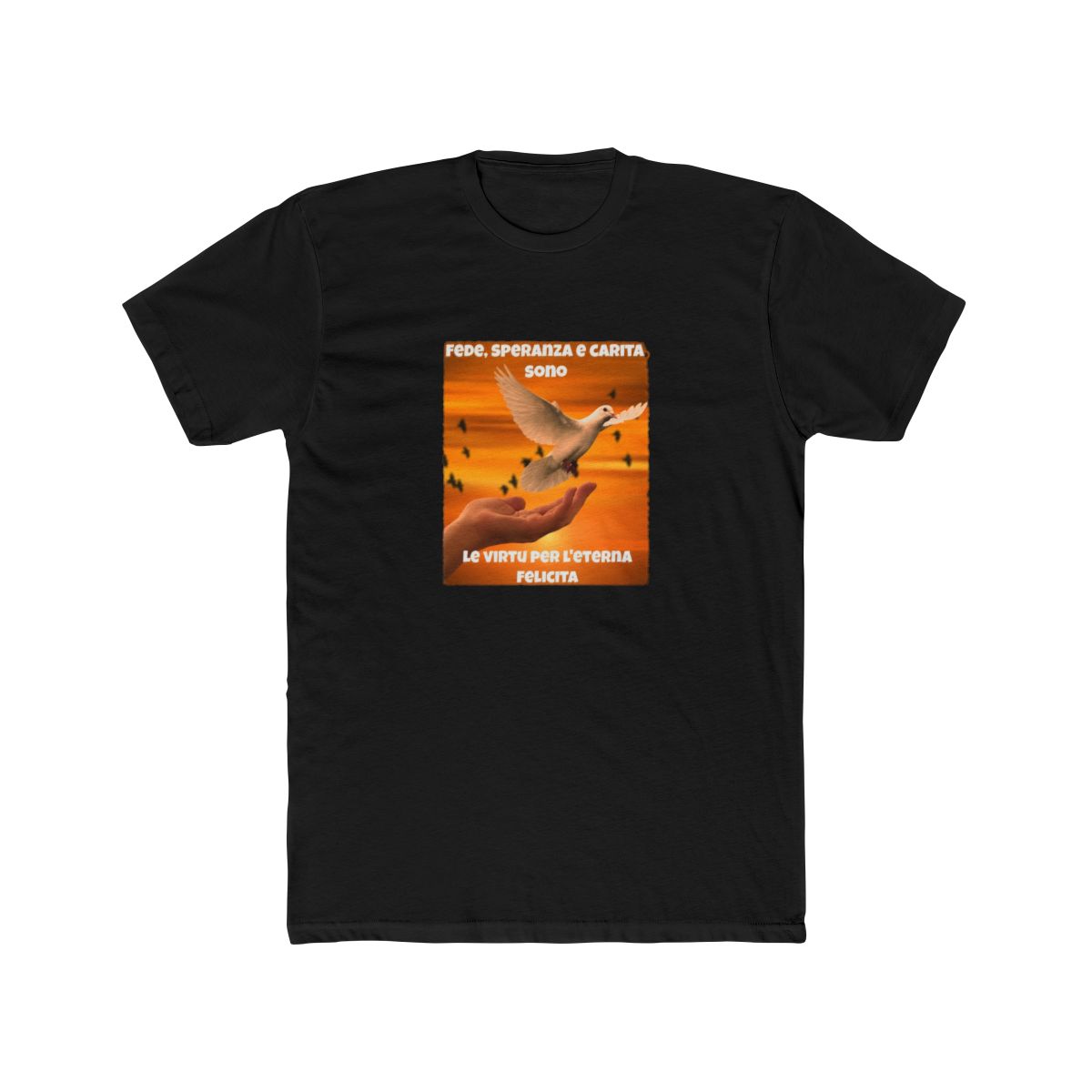 Fede, speranza e carita, sono le virtu per l'eterna felicita Long Sleeve T Shirt | Fede Vigevani - alternate angle 4, merchandise