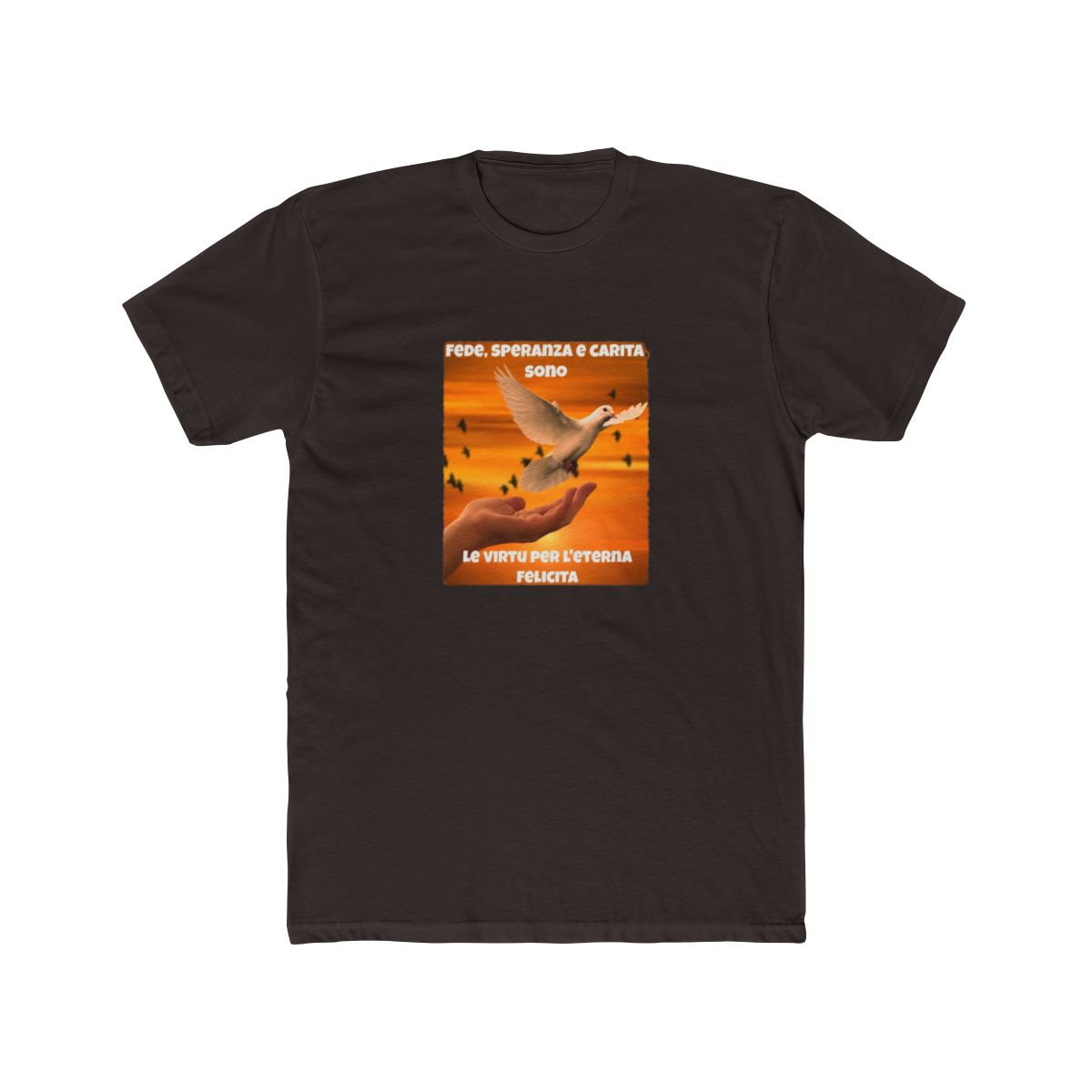 Fede, speranza e carita, sono le virtu per l'eterna felicita Long Sleeve T Shirt | Fede Vigevani - alternate angle 3, merchandise