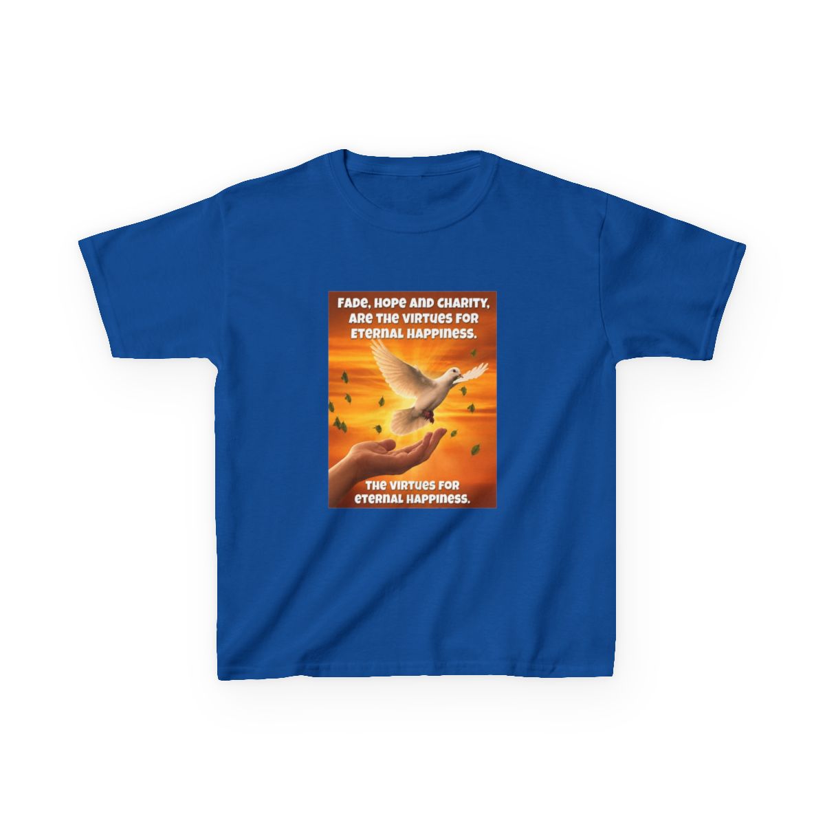 Fede, speranza e carita, sono le virtu per l'eterna felicita Kids T-Shirt | Fede Vigevani